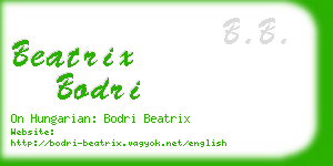 beatrix bodri business card